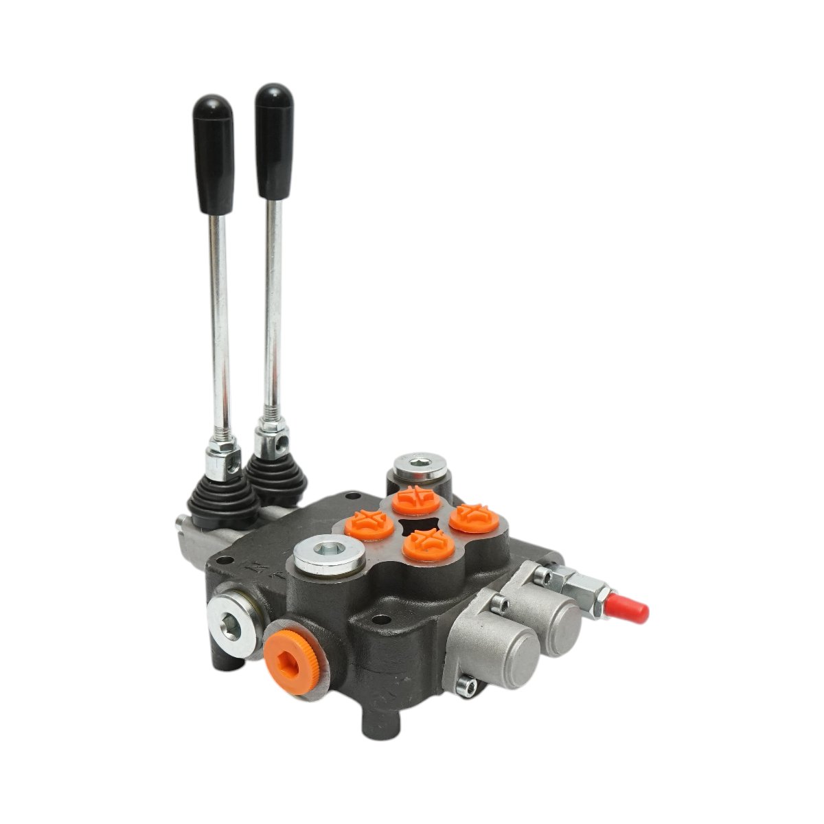 Distribuitor hidraulic cu 2 manete, lungime cablu 2m presiune 250 bar debit 80L/min Breckner Germany